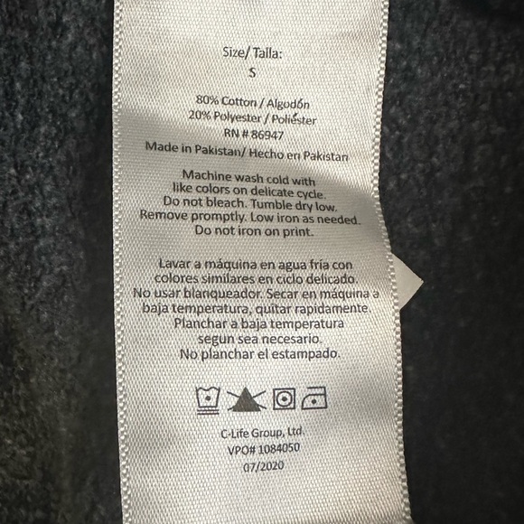 HyperSpace NASA Distressed Acid Wash Hoodie Men's Unisex Size Small - Picture 10 of 10